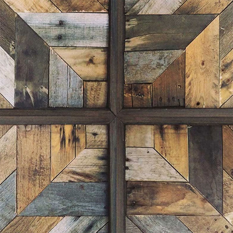 Stand On Gedruckte Bodenfliese - Barn Wood