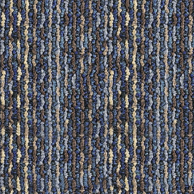 Stand On Bedruckte Bodenfliese - Blauer Teppichboden