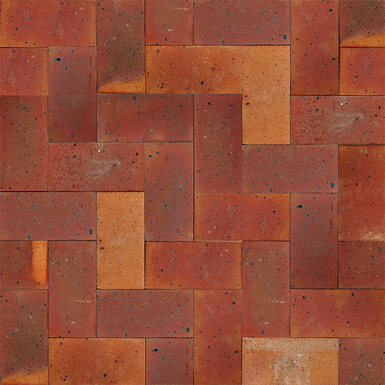 Stand On Bedruckte Bodenfliese - Old Terracotta