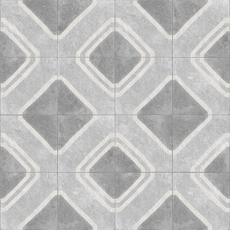 Stand On Gedruckte Bodenfliese - Keramik Geometrisch
