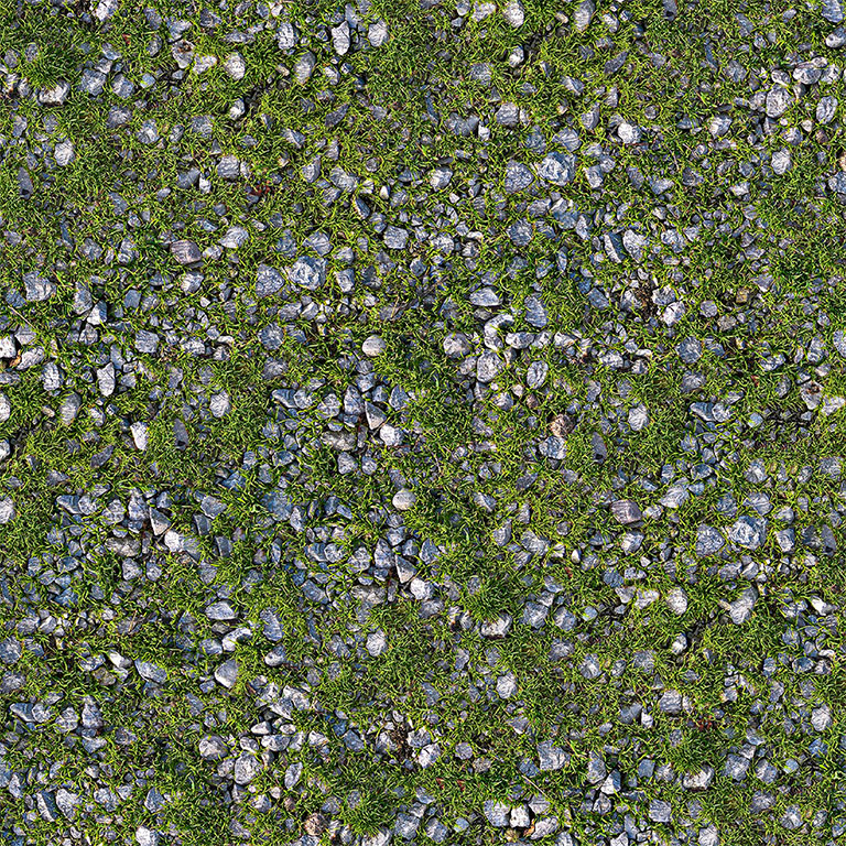 Stand On Bedruckte Bodenfliese - Pebbles in Grass